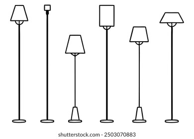 Modern Floor Lamps Line Art Visuals Enhancing Modern Home Aesthetics