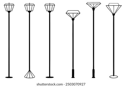 Modern Floor Lamps Line Art Renderings for Contemporary Room Decor