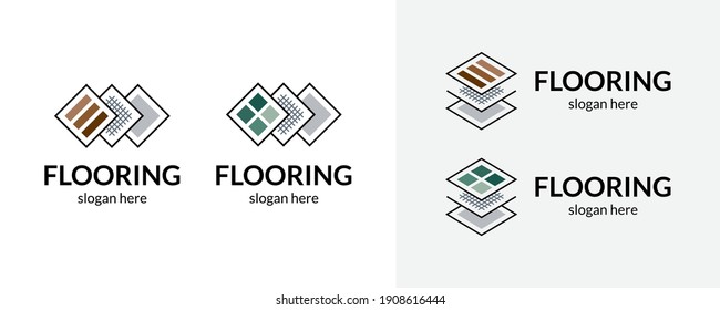 Modern flooring logotype. Vector illustration.