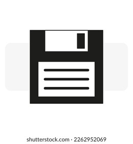 Modern floppy disk icon. Computer technology concept. Vector illustration.