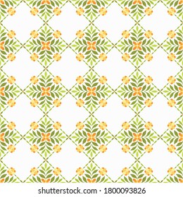 Modern floral art deco pattern. Seamless abstract botanic background. Vector illustration.