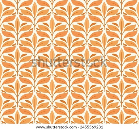 Modern floral art deco pattern. Seamless abstract botanic background. Vector illustration.