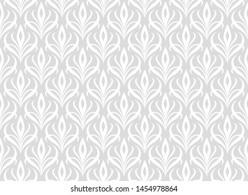 Modern floral art deco seamless pattern. Trendy abstract texture. Vector geometric background.
