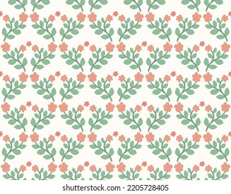 Modern floral art deco seamless pattern. Vector damask illustration with leaves. Decorative botanical background.