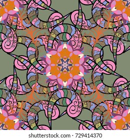 Modern floral background. The elegant the template for fashion prints. Folk style. Amazing seamless floral pattern with bright colorful flowers and leaves on a neutral, pink and black colors.