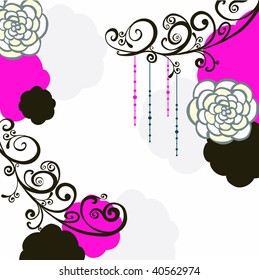 modern floral border