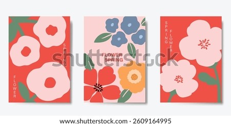 Modern floral card background vector. Minimal hand drawn botanical flowers template background. Design illustration for wedding, vip cover, poster, rsvp modern card, birthday party.