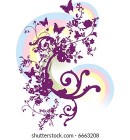 modern floral composition