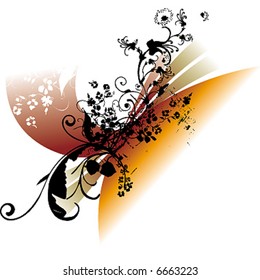 modern floral composition