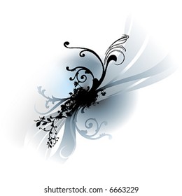 modern floral composition