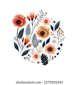 Modern floral design graphics graphics