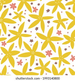 modern floral flat pattern for textile and wrapping