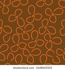 Modern floral with flowers print. Seamless pattern. Hand drawn style.