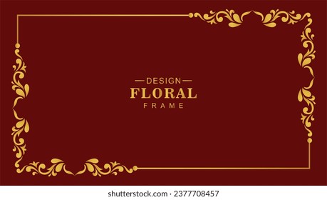Modern floral frame border banner background