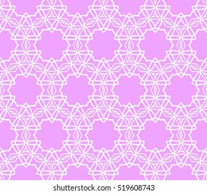 modern floral geometric ornament. seamless vector pattern. purple color. for invitation, wallpaper, fashion design.