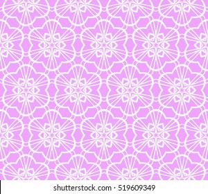 modern floral geometric ornament. seamless vector pattern. purple color. for invitation, wallpaper, fashion design.