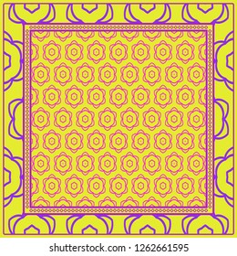 Modern Floral Geometric Pattern. Use for Design, Interior, Fashion. vector Illustration.