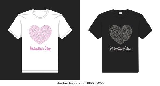 modern floral with love for valentines day with 2 varian color