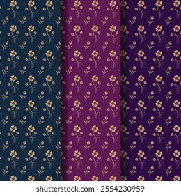 Modern floral luxury pattern design template