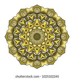 Modern floral ornament. Vector color mandala illustration, Designed for Web, Greeting Card, Poster, Label and Other