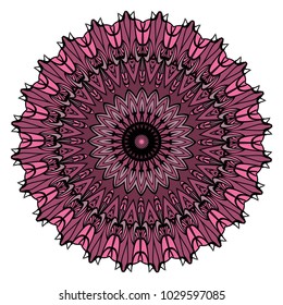 Modern floral ornament. Vector color mandala illustration, Designed for Web, Poster, Label and Other