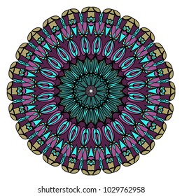 Modern floral ornament. Vector color mandala illustration, Designed for Web, Poster, Label and Other