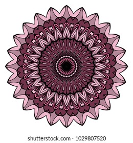Modern floral ornament. Vector color mandala illustration, Designed for Web, Poster, Label and Other