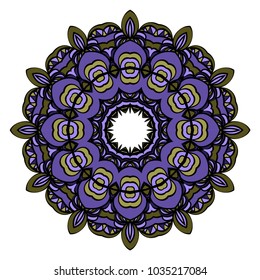 Modern floral ornament. Vector color mandala illustration, Designed for Web, Poster, Label and Other