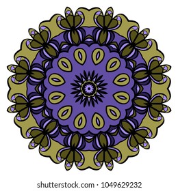 Modern floral ornament. Vector color mandala illustration, Designed for Web, Poster, Label and Other