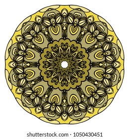 Modern floral ornament. Vector color mandala illustration, Designed for Web, Poster, Label and Other