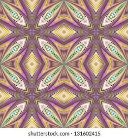Modern floral pattern from Asia, seamless vector texture in vibrant colors with fancy historical motifs