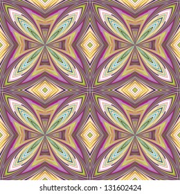 Modern floral pattern from Asia, seamless vector texture in vibrant colors with fancy historical motifs