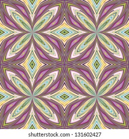 Modern floral pattern from Asia, seamless vector texture in vibrant colors with fancy historical motifs