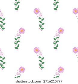 Modernes florales Muster, schmutziger Sommerdruck, dicker vintage nahtloser Hintergrund. Handgezeichnete Blumen Designelemente für Drucke. 