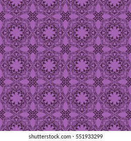 modern floral pattern of geometric ornament. Seamless vector illustration. for interior design, printing, wallpaper. purple color