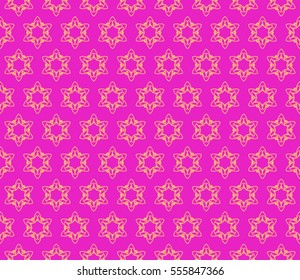 modern floral pattern of geometric ornament. Seamless vector illustration. for interior design, printing, wallpaper. pink color