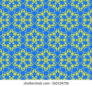 modern floral pattern of geometric ornament. Seamless vector illustration. for interior design, printing, wallpaper.