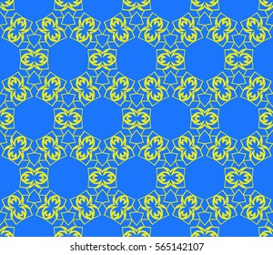 modern floral pattern of geometric ornament. Seamless vector illustration. for interior design, printing, wallpaper.