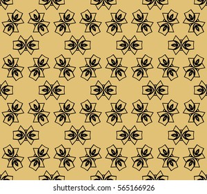 modern floral pattern of geometric ornament. Seamless vector illustration. for interior design, printing, wallpaper.