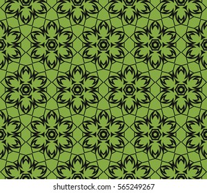 modern floral pattern of geometric ornament. Seamless vector illustration. for interior design, printing, wallpaper.