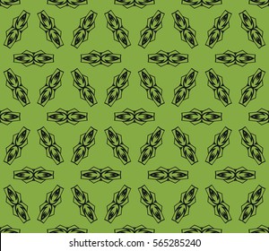 modern floral pattern of geometric ornament. Seamless vector illustration. for interior design, printing, wallpaper.