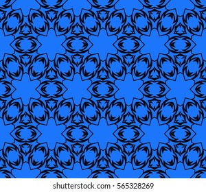 modern floral pattern of geometric ornament. Seamless vector illustration. for interior design, printing, wallpaper.