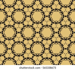 modern floral pattern of geometric ornament. Seamless vector illustration. for interior design, printing, wallpaper.