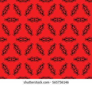 modern floral pattern of geometric ornament. Seamless vector illustration. for interior design, printing, wallpaper.