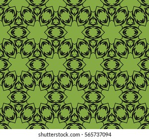 modern floral pattern of geometric ornament. Seamless vector illustration. for interior design, printing, wallpaper.