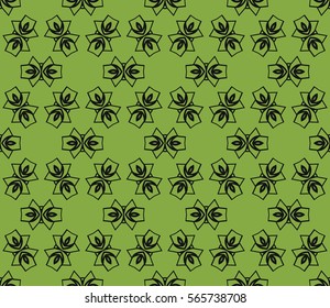 modern floral pattern of geometric ornament. Seamless vector illustration. for interior design, printing, wallpaper.