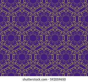 modern floral pattern of geometric ornament. Seamless vector illustration. for interior design, printing, wallpaper, decor, fabric, invitation.