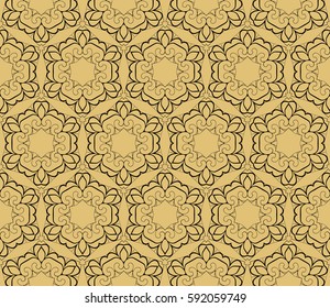 modern floral pattern of geometric ornament. Seamless vector illustration. for interior design, printing, wallpaper, decor, fabric, invitation.