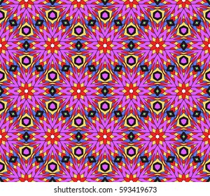 modern floral pattern of geometric ornament. Seamless vector illustration. for interior design, printing, wallpaper, decor, fabric, invitation.