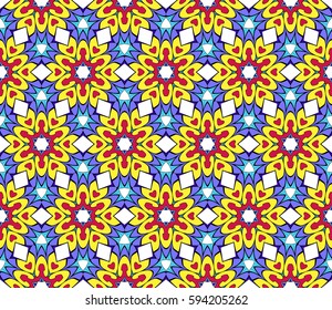 modern floral pattern of geometric ornament. Seamless vector illustration. for interior design, printing, wallpaper, decor, fabric, invitation.